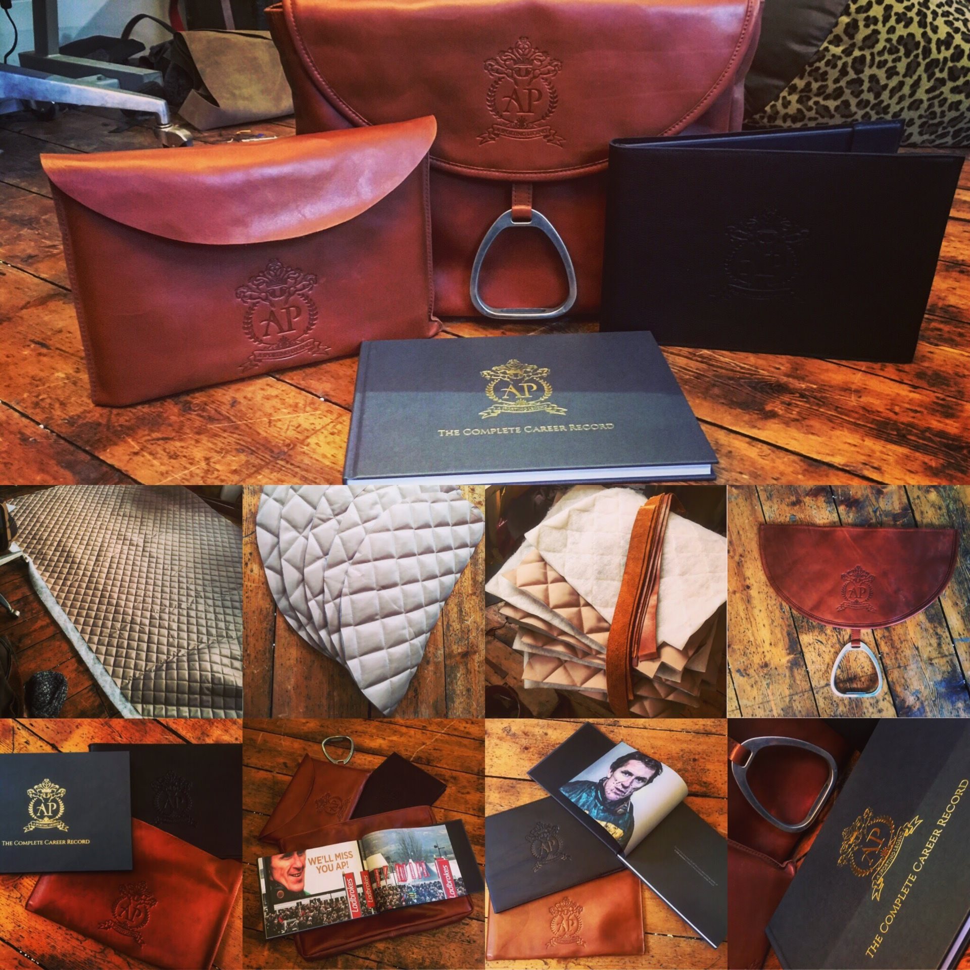 Bespoke Saddle Bags for AP McCoy book launch 